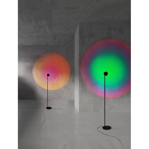 Lampadar negru mat LED cu structură flexibilă/cu intensitate reglabilă din metal (înălțime 121 cm) Irida – Nova Luce-image-1