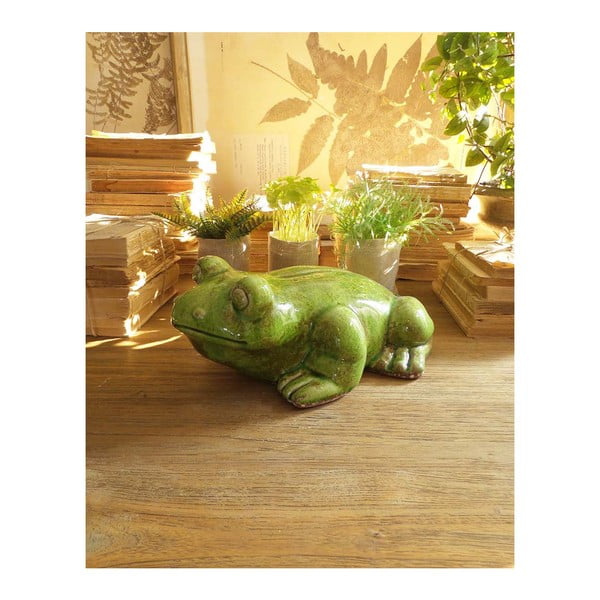 Decorațiune din ceramică Orchidea Milano Frog, verde