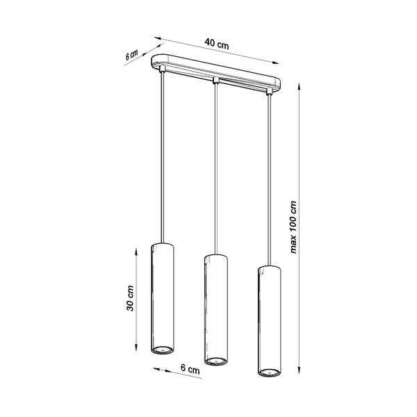 Lustră Sollux Bakari, lungime 40 cm-image-4