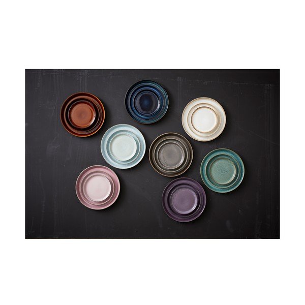 Farfurie neagră/albastră pentru desert  din gresie ø 21 cm Gastro Dark Blue/Black – Bitz-image-3