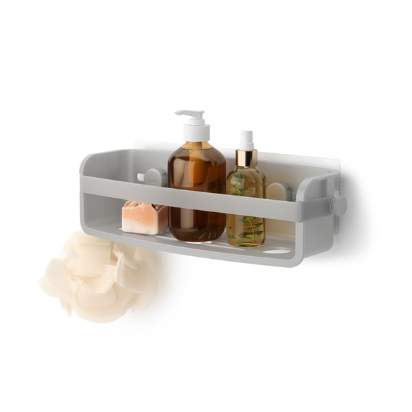 Raft pentru baie gri autoadeziv din plastic reciclat Flex Adhesive – Umbra-image-3