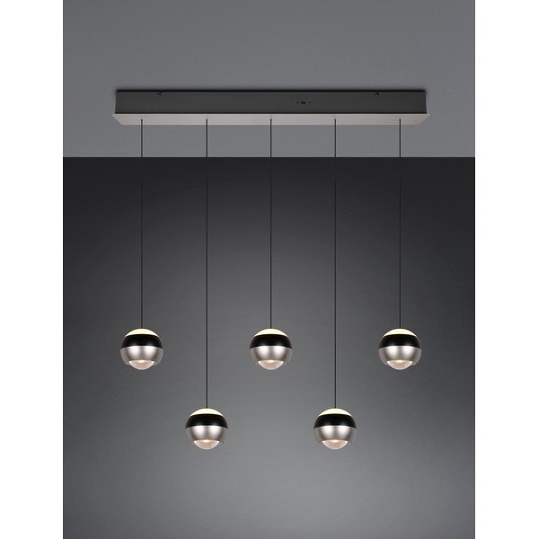 Lustră neagră-argintie LED Orbit – Trio Select-image-3