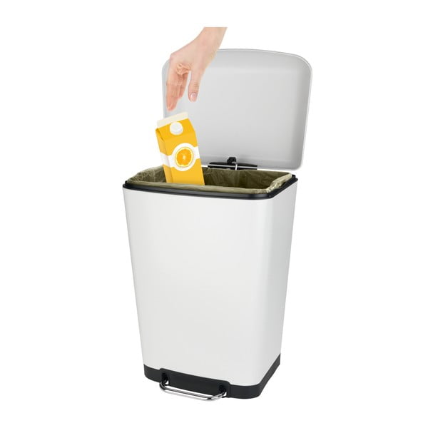 Coș de gunoi Wenko, 30 l, alb-image-2