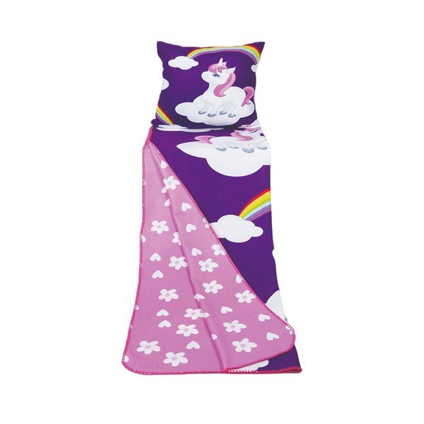 Set pătură și față de pernă  pentru copii roz/mov 85x125 cm – OYO kids