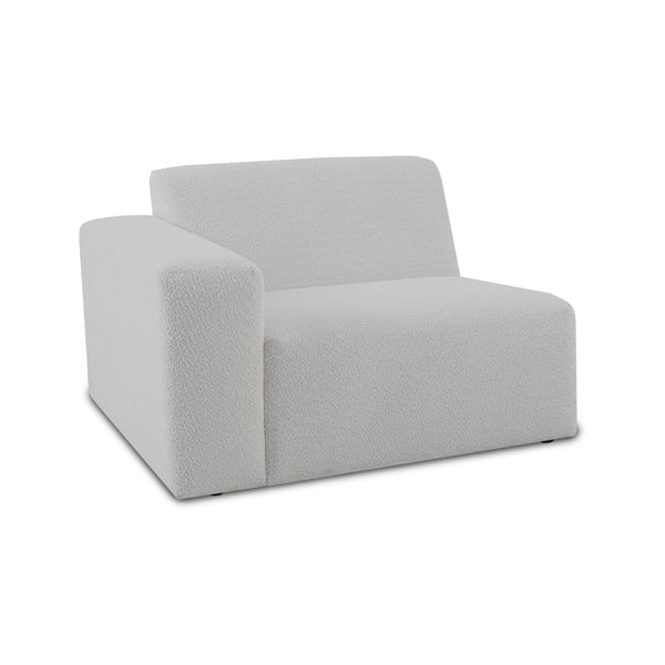 Modul pentru canapea alb cu tapițerie din stofă bouclé (cu colț pe partea stângă ) Roxy – Scandic-image-1