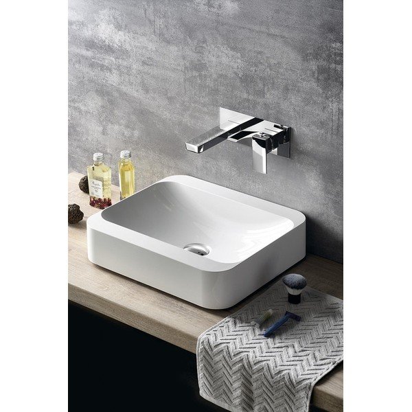 Baterie argintiu-lucios pentru chiuvetă încastrată (1 ieșire) Latus – Sapho-image-1