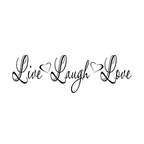 Autocolant din vinil pentru perete Live Laugh Love, 92 x 29 cm