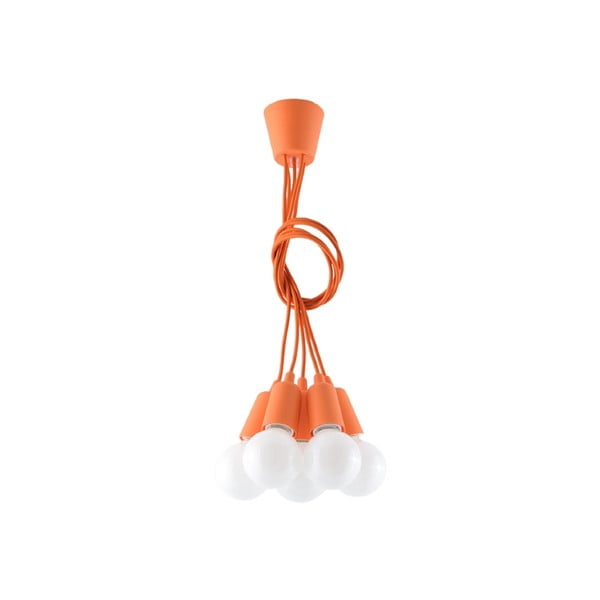 Lustră portocalie ø 25 cm Rene – Nice Lamps