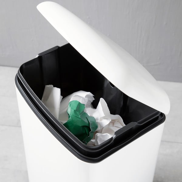 Coș alb Steel Function Square Dustbin, 30 l-image-1