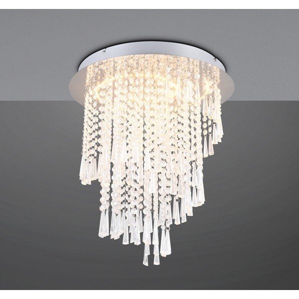 Plafonieră argintie LED ø 45 cm Pomp – Reality-image-1