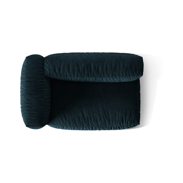 Modul pentru canapea modulară albastru închis cu tapițerie din catifea (cu colț pe partea stângă) Martina – Micadoni -image-3