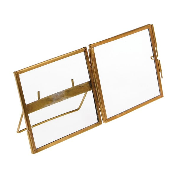 Ramă foto aurie cu picior de susținere din metal 8x8 cm – Rex London-image-4