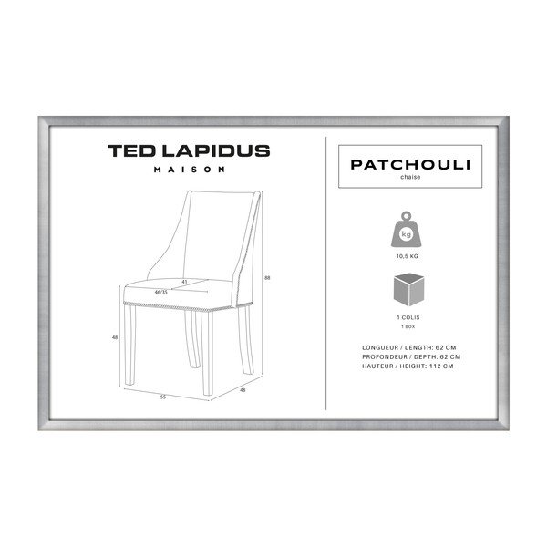 Scaun din lemn de fag Ted Lapidus Maison Patchouli cu picioare negre, verde mentă-image-4