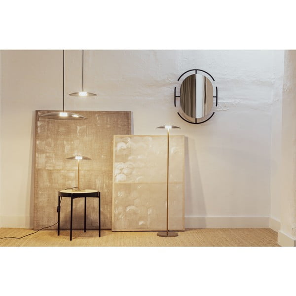 Lampadar gri/auriu LED cu intensitate reglabilă cu abajur din sticlă (înălțime 132 cm) Float – Zuiver-image-2