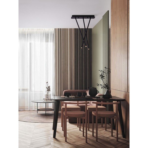 Plafonieră negru-mat LED cu structură flexibilă din aluminiu 10x45 cm Stilvi – Nova Luce-image-1