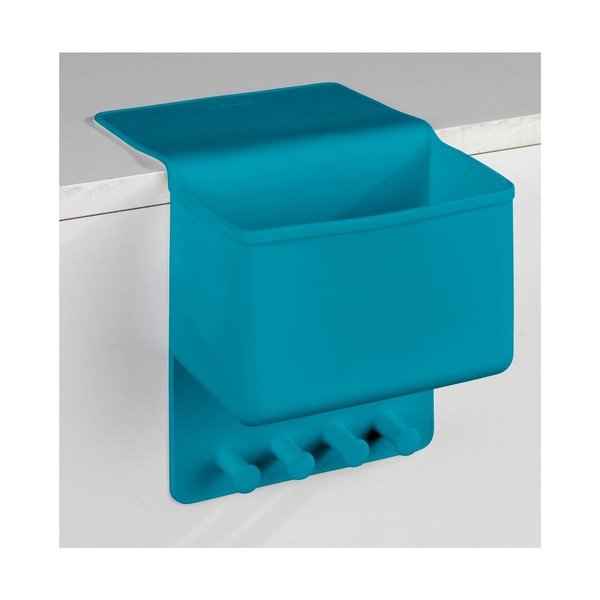 Organizator/cuier din silicon de agățat Wenko Ampio Big, albastru-image-2