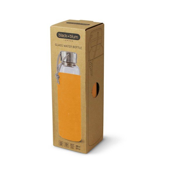 Sticlă pentru apă cu husă din silicon Black + Blum G-Bottle, 600 ml, portocaliu-image-2
