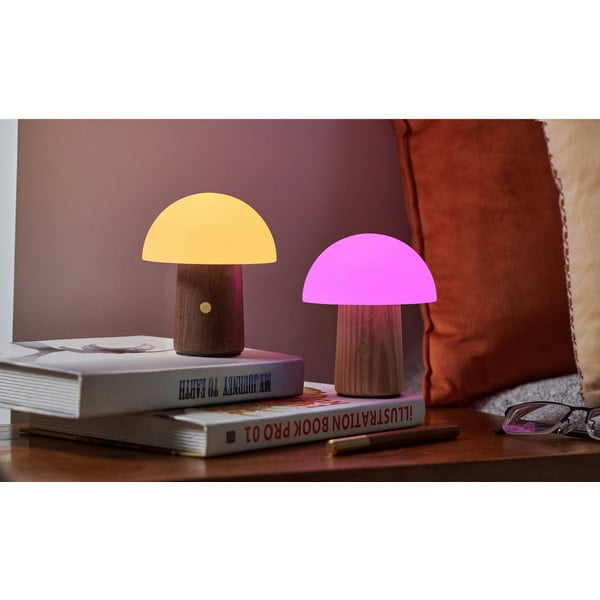 Veioză albă/în culoare naturală închisă LED (înălțime 12,5 cm) Alice Mushroom – Gingko-image-1