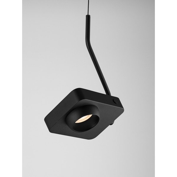 Lustră neagră LED cu structură flexibilă/cu intensitate reglabilă din aluminiu Kedros – Nova Luce-image-1