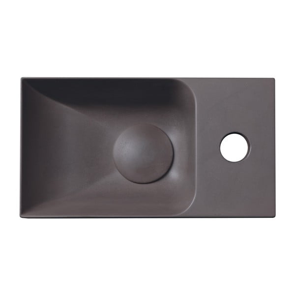 Chiuvetă mică pentru WC maro închis din beton 31x17 cm Piccolino – Sapho-image-4