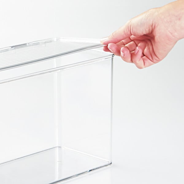 Cutie depozitare cu capac iDesign, 14,5 x 34 cm-image-1