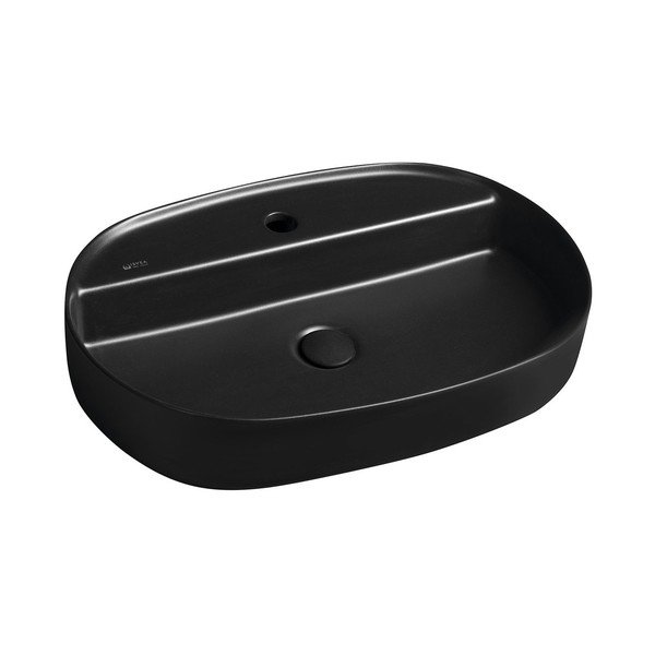 Chiuvetă neagră din ceramică 60x40 cm Infinity Oval – Sapho