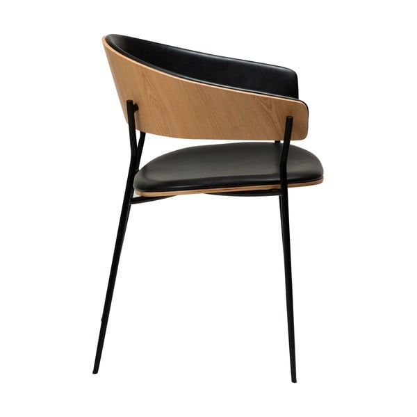 Scaun de sufragerie negru/în culoare naturală deschisă cu cotiere Crib – DAN-FORM Denmark-image-3