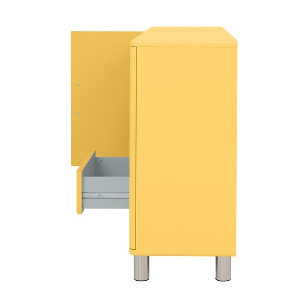 Comodă joasă galbenă 146x92 cm Malibu - Tenzo-image-3