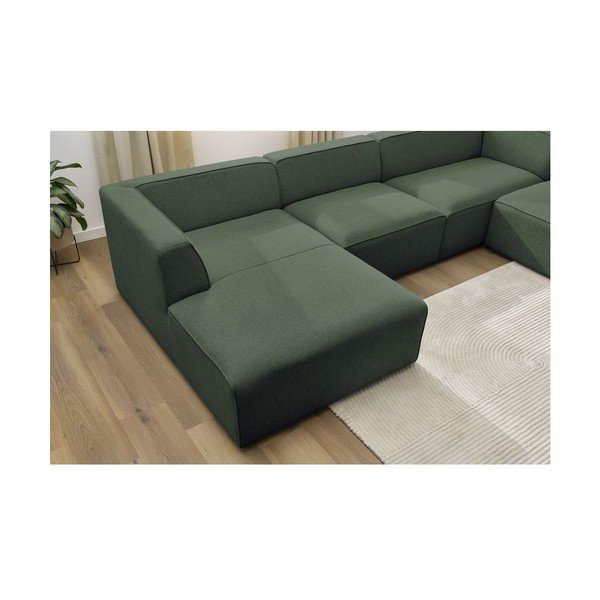 Colțar modular verde (cu colț pe partea dreaptă/în formă de "U") Megeve – Bobochic Paris-image-4