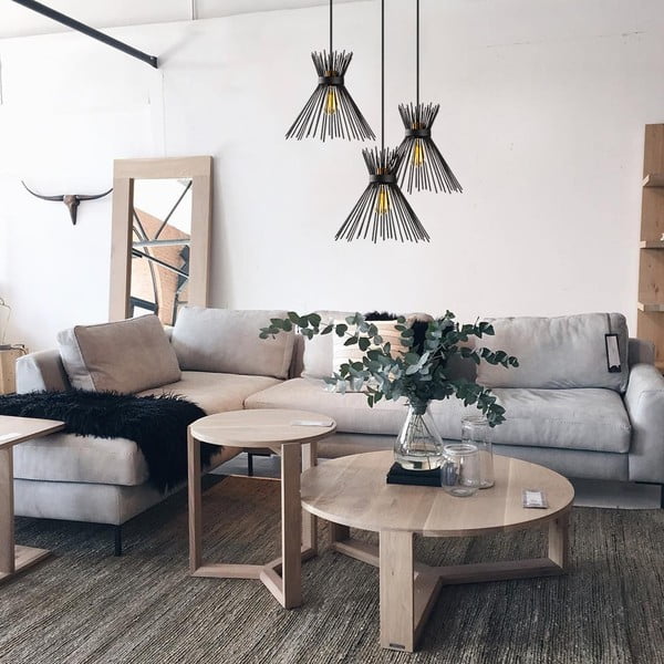 Lustră neagră cu abajur din metal ø 63 cm Kirpi – Opviq lights-image-4