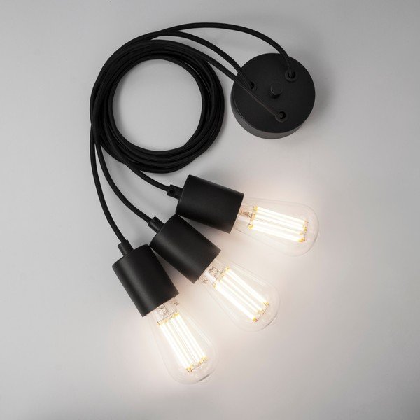 Lustră cu 3 becuri Bulb Attack Cero Basic Marine, negru-image-1