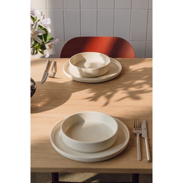 Masă de dining cu blat cu aspect de lemn de stejar 80x140 cm Meko – noo.ma-image-3