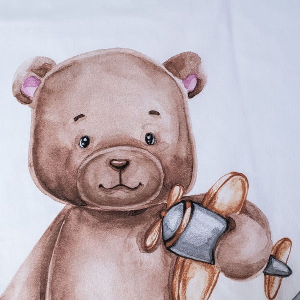 Lenjerie de pat pentru copii din bumbac pentru pătuț 100x135 cm  Medvídek "Plane" – Jerry Fabrics-image-4