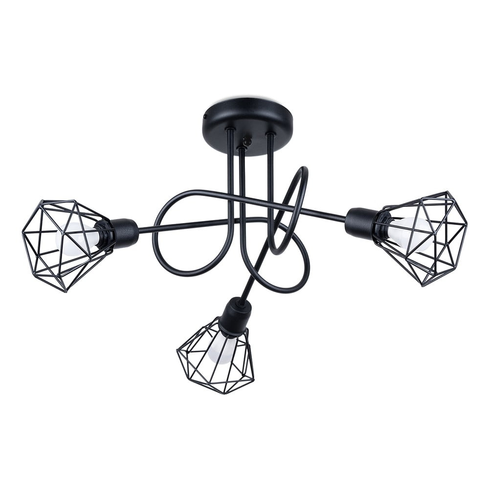 Plafonieră neagră ø 10 cm Varpu – Nice Lamps