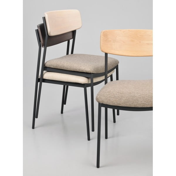 Scaune de dining bej/natural  2 buc. Maymont – Rowico-image-2