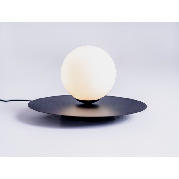 Veioză neagră cu abajur din sticlă (înălțime 17 cm) Skiva Ball – CustomForm-image-4