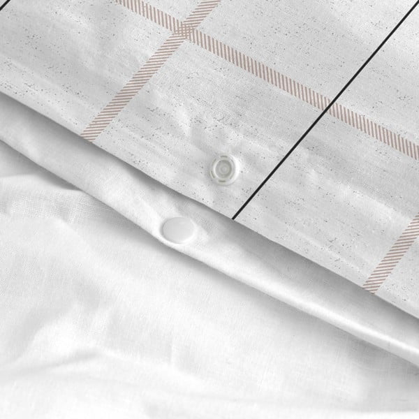 Husă din bumbac pentru pilotă Blanc Tartan, 200 x 200 cm-image-4