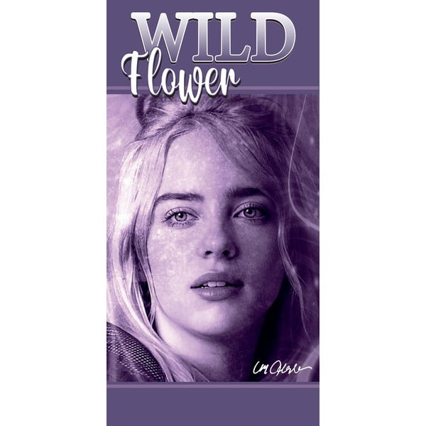 Prosop  pentru copii mov din bumbac 70x140 cm Billie Eilish – Jerry Fabrics