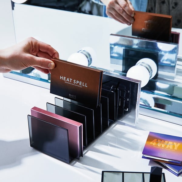 Organizator de baie negru mat pentru cosmetice din plastic reciclat Palette Station – iDesign-image-1