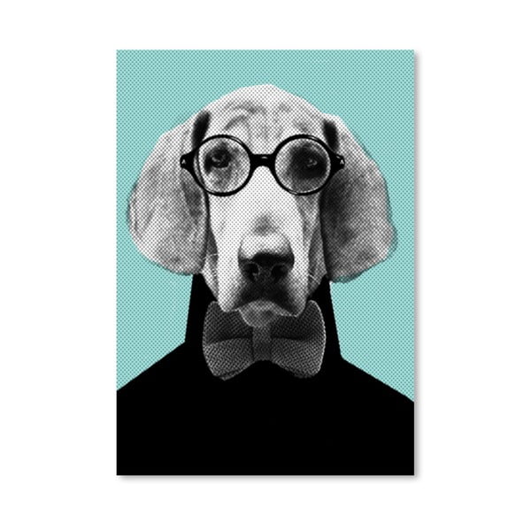 Poster Americanflat Mr Italian Bloodhound The Hipster, 30 x 42 cm
