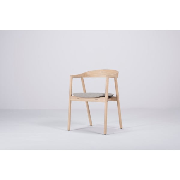 Scaun din lemn masiv de stejar Gazzda Muna, gri-image-4