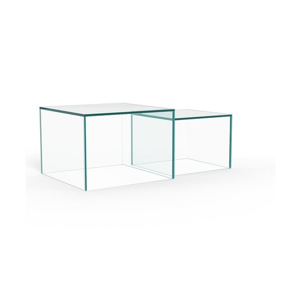 Măsuțe de cafea 2 buc. din sticlă 50x50 cm Dice – Actona-image-4