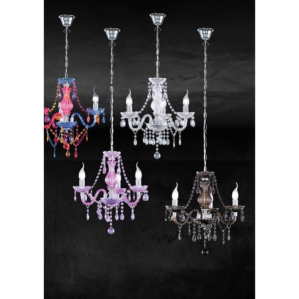 Lustră din metal cu abajur din sticlă acrilică ø 46 cm Lüster – Reality-image-3