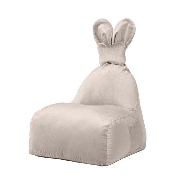 Fotoliu puf pentru copii bej Funny Bunny – The Brooklyn Kids
