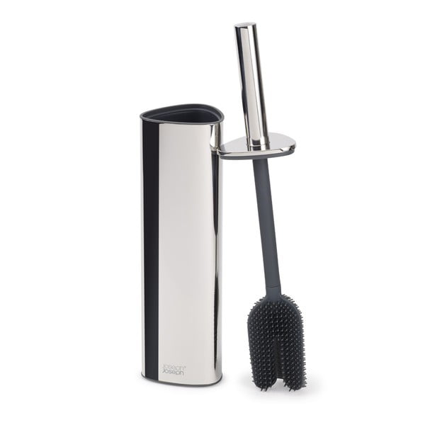 Perie de WC argintie din oțel inoxidabil Flex – Joseph Joseph-image-4
