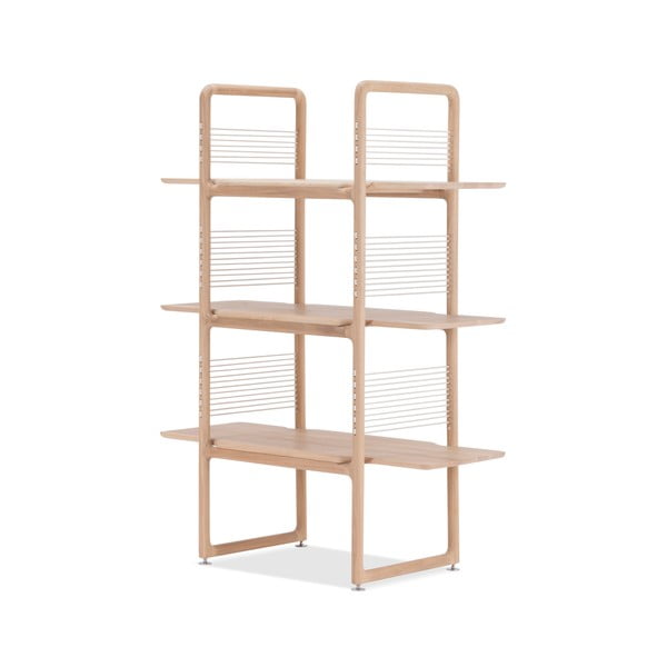 Bibliotecă din lemn masiv de stejar Gazzda Muse, înălțime 140 cm-image-1