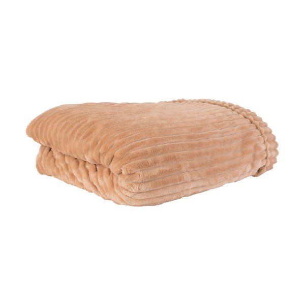 Pled din catifea PT LIVING Ribbed, 150 x 200 cm, bej-image-2