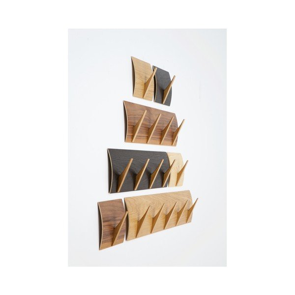 Cuier de perete din lemn masiv Woodman Rack Naki Walnut Large-image-1