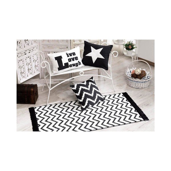 Covor cu 2 fețe Armada Seti Zigzag, 150 x 80 cm-image-1