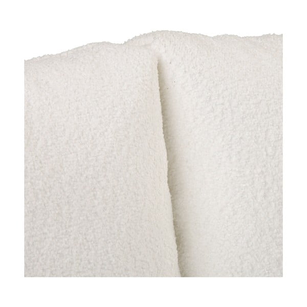 Colțar alb cu tapițerie din stofă bouclé (cu colț pe partea dreaptă) Ariella – Ropez-image-1